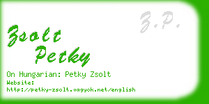 zsolt petky business card